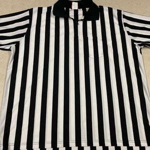 Rawlings Black White Striped Referee Men's T-Shirt Size XXXL